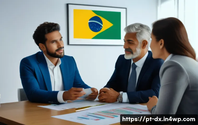 인플레이션 대비 자산 보호를 위한 교육 자료 - A detailed, professional office scene showing a Brazilian financial advisor explaining inflation imp...