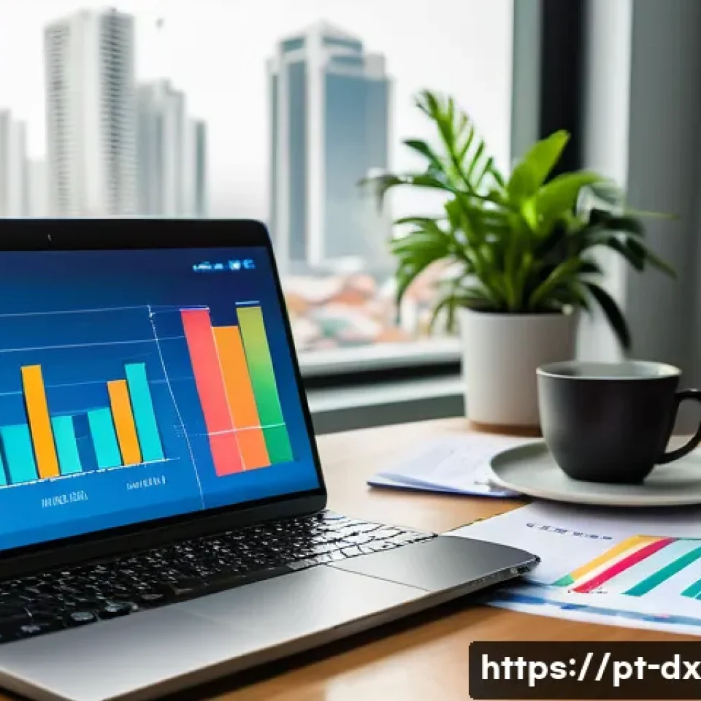 인플레이션 시대의 자산 관리 체크리스트 - A detailed financial advisor&rsquo;s desk scene in a modern Brazilian office, showing a laptop screen with...