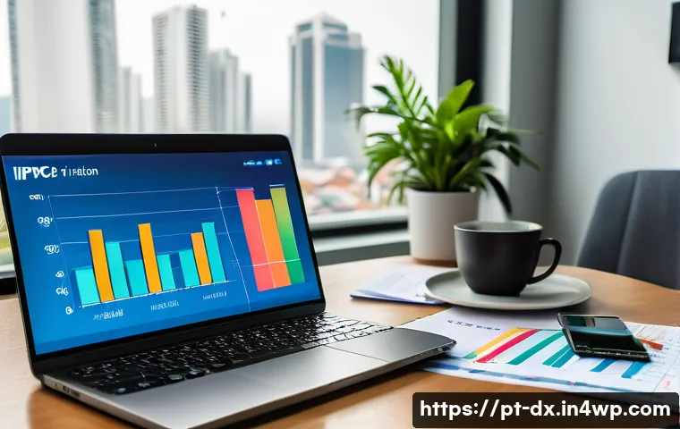 인플레이션 시대의 자산 관리 체크리스트 - A detailed financial advisor’s desk scene in a modern Brazilian office, showing a laptop screen with...